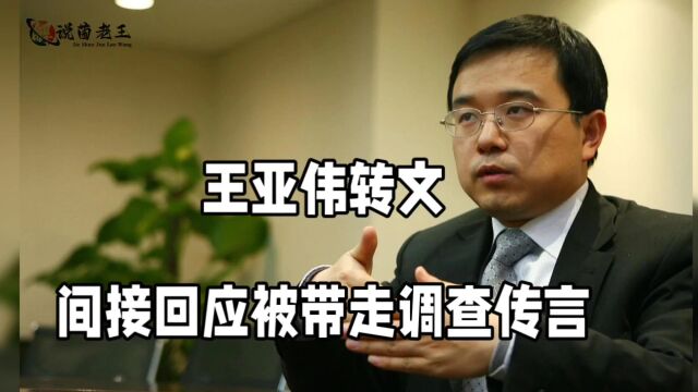 王亚伟被带走调查传闻频现:金融圈热议不断