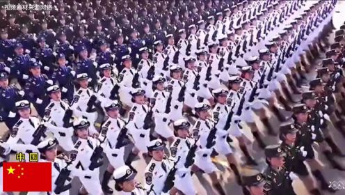 韩国建军65周年阅兵式，当女兵方阵出场时，现场观众激动坏了！