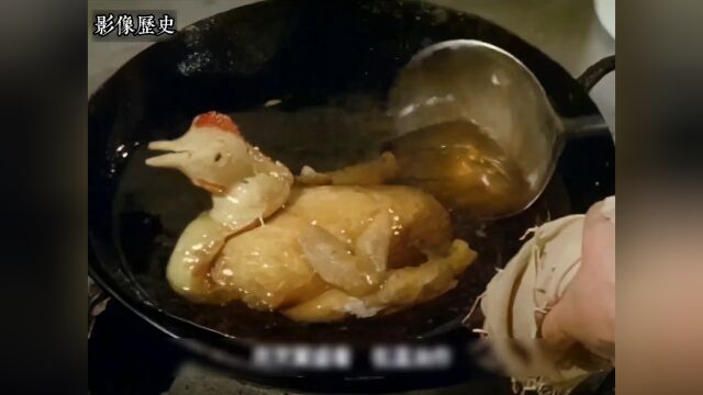 80年代素菜馆做菜真实影像:大厨用土豆制作油炸鸡,看着太神奇