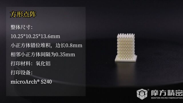 方形点阵——摩方精密微纳3D打印