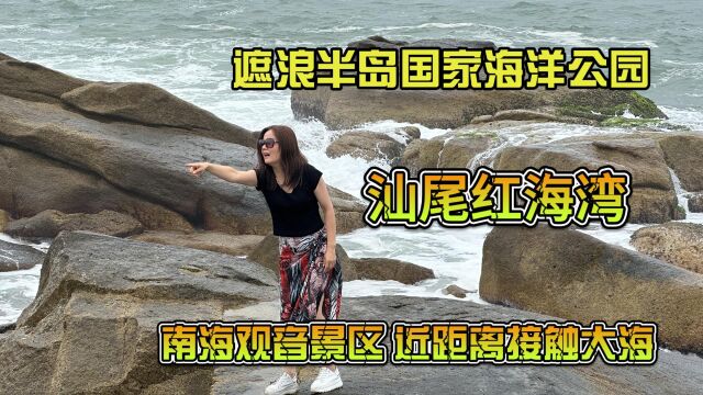 百日自驾三(45)离开汕尾风车岛到达红海湾遮浪南海观音景区,去近距离接触大海