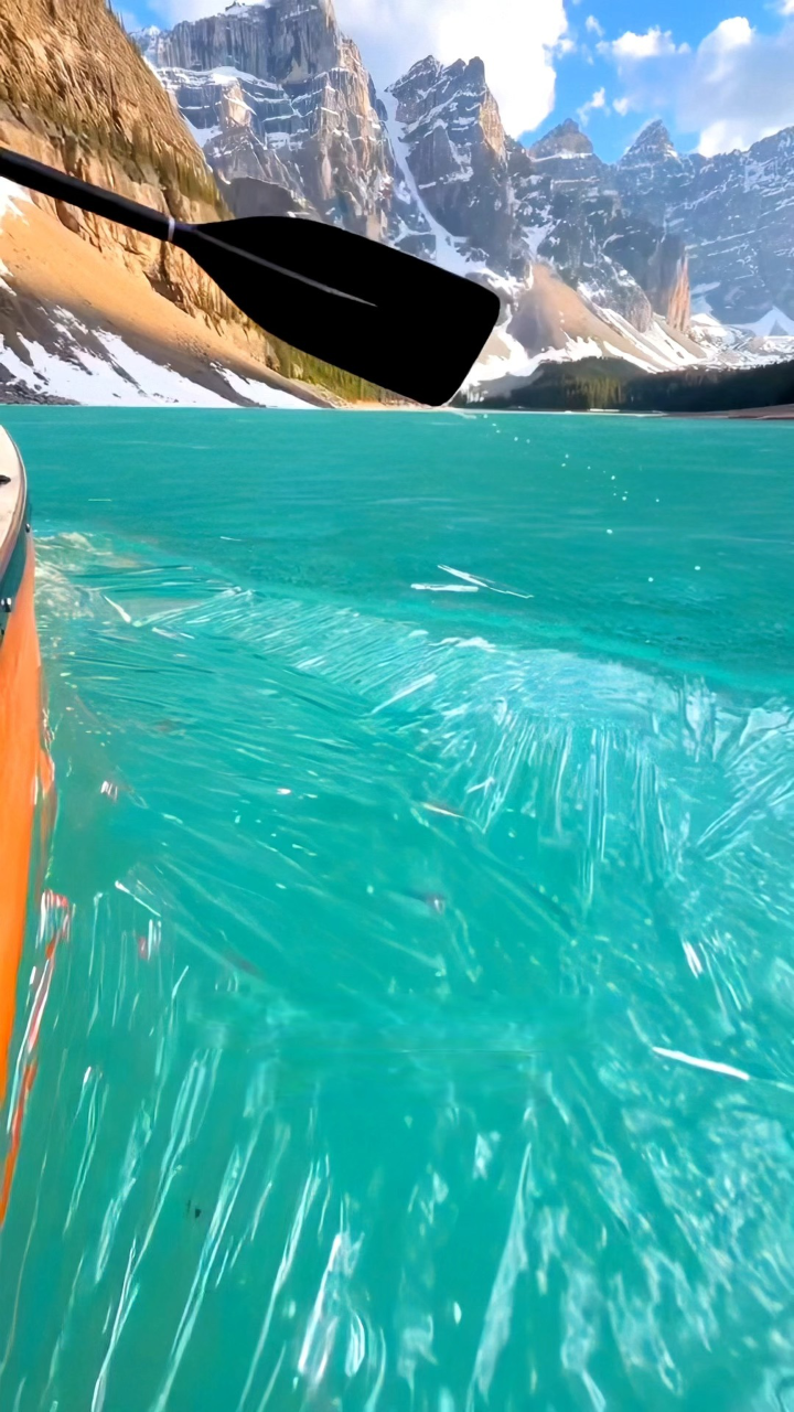 加拿大梦莲湖,有着神奇的冰推奇观