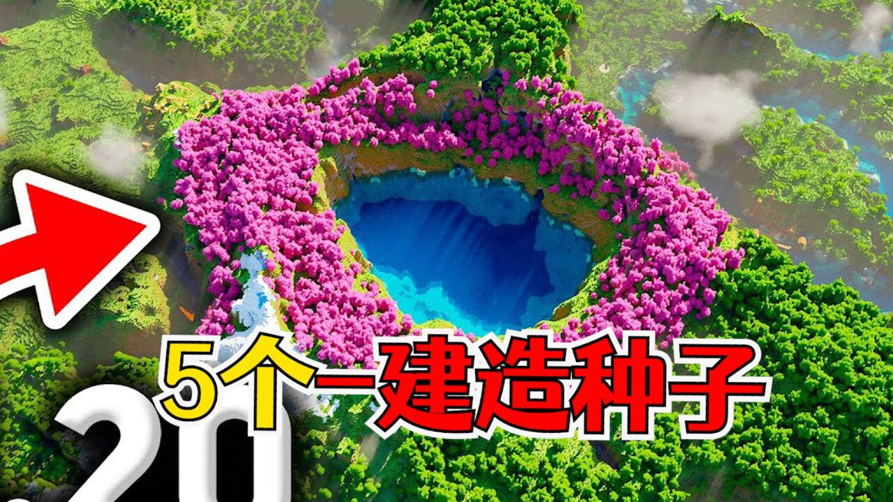 我的世界:5个绝美建造种子,甜甜圈火山口,最宽平原