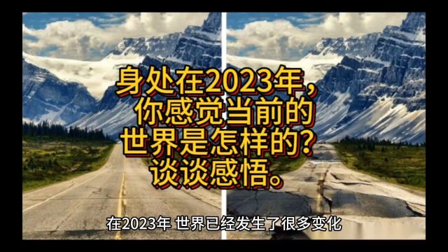 身处在2023年,你感觉当前的世界是怎样的?谈谈感悟.