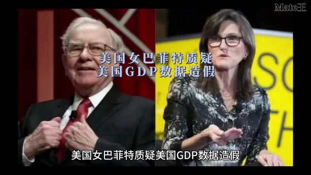 美国女巴菲特质疑美国GDP数据造假