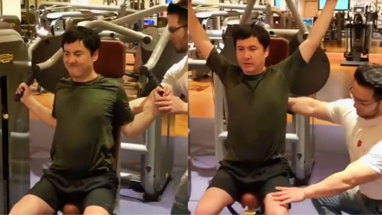 沈腾私下健身视频曝光,满脸通红表情痛苦,感觉连眉毛都在使劲