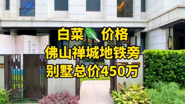 白菜价格,佛山禅城地铁旁别墅,总价450万!#佛山别墅 #佛山房产