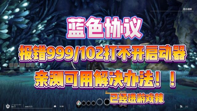 【亲测可用已进游戏!!】蓝色协议错误代码999/102打不开启动器