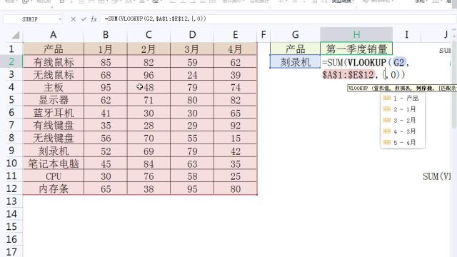 1第七章 高级函数的应用 7 利用USM与VLOOKUP函数实现多组数据求和