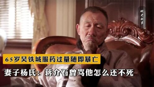 65岁吴铁城服药过量随即暴亡，妻子杨氏：蒋介石曾骂他怎么还不死