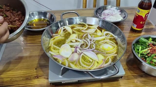 生煎牛肉,简单操作味道好,湖南常德厨子制作分享