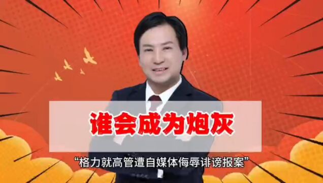 董哥杂谈:谁会成为炮灰?格力就高管遭自媒体侮辱报案