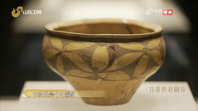 “花瓣纹彩陶钵”采用自然式的装饰花纹,精美绝伦