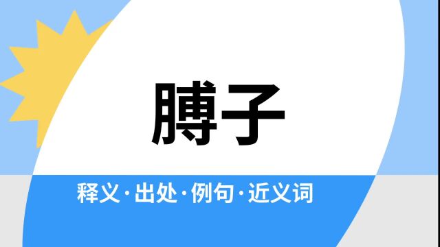 “膊子”是什么意思?