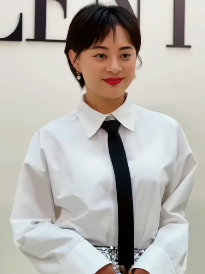 白衬衫亮片长裙,气质不凡#孙俪