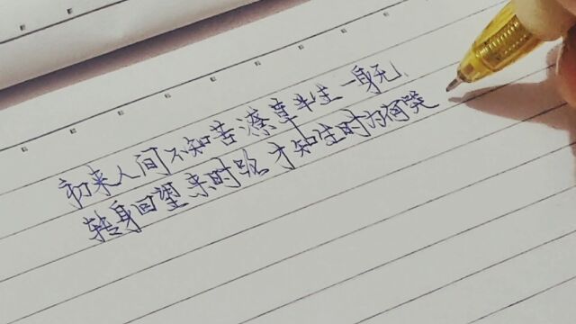 练字打卡古诗词摘抄