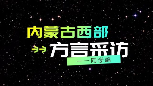 内蒙古西部方言采访