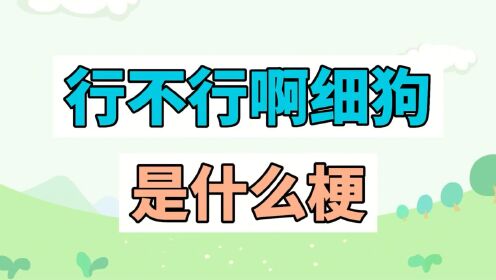 行不行啊细狗是什么梗？_高清1080P在线观看平台_腾讯视频