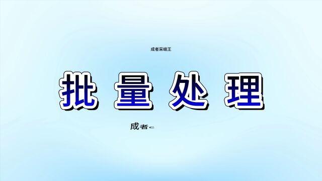 新一代信创影像采编软件:成者采编王之批量处理功能演示