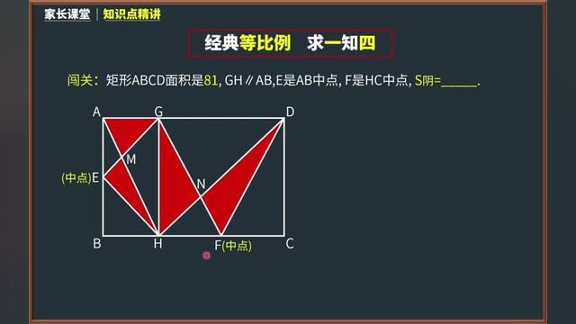 经典的“等比例”求解!同一比例用4次,答案秒出! #小学家长必看 #几何 #数学思维 #小学奥数 #小升初数学