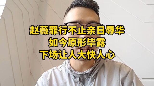 赵薇罪行不止亲日辱华,如今原形毕露,下场让人大快人心