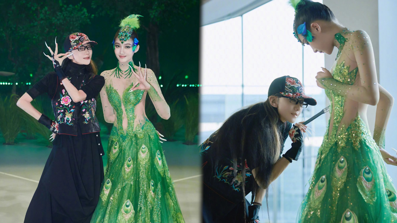 关晓彤跳孔雀舞获杨丽萍指点,像丛林里走出的精灵,每个动作充满美感