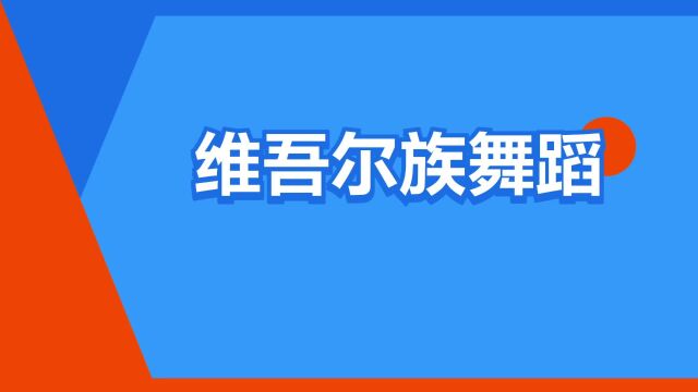 “维吾尔族舞蹈”是什么意思?