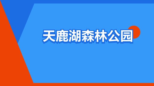 “天鹿湖森林公园”是什么意思?