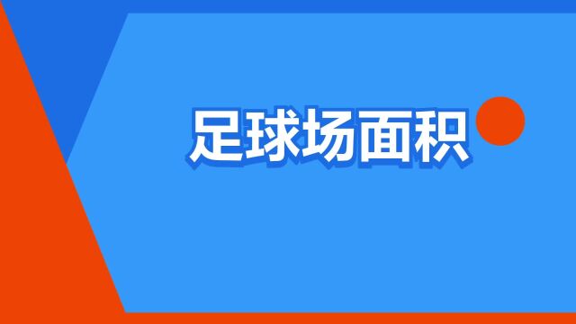 “足球场面积”是什么意思?