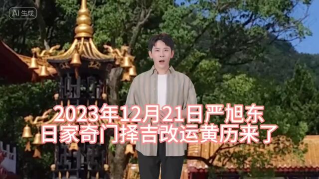 2023年12月21日严旭东日家奇门择吉改运黄历来了