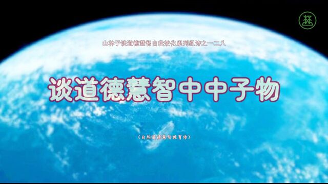 《山林子谈道德慧智自我效化》128【谈道德慧智中中子物】鹤清智慧教育工作室