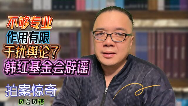 不够专业作用有限干扰舆论?韩红基金会辟谣