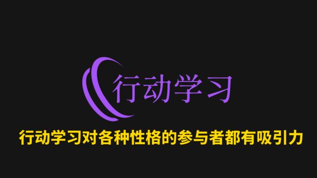 08行动学习对各种性格的参与者都有吸引力