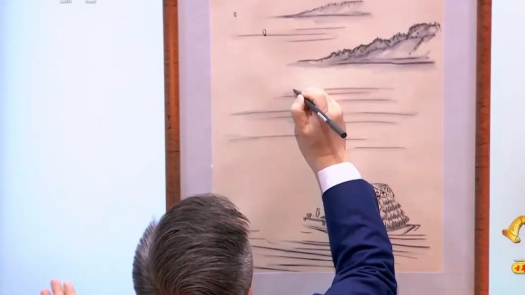 康震老师的绘画作品栩栩如生,选手猜测画中的诗句,最终能否答对