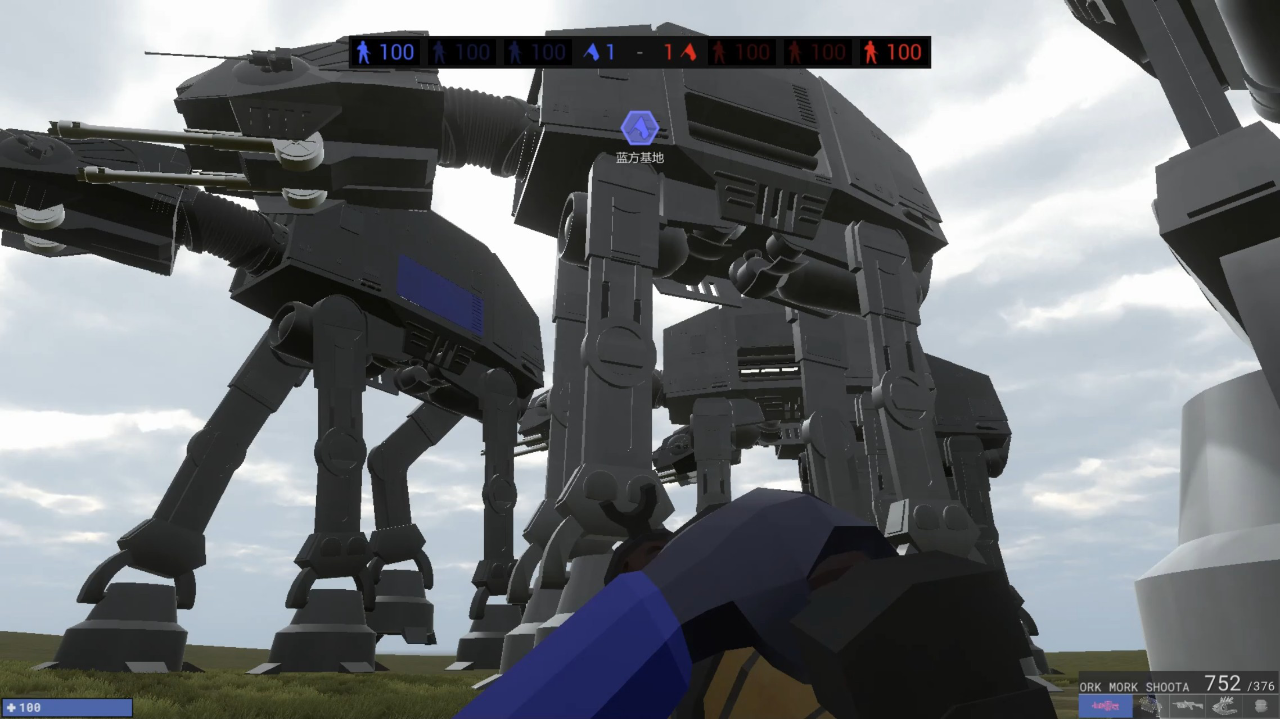 战地模拟器:未来战争开始,猛犸象机甲对抗超级巨兽