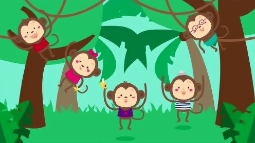 Five Little Monkeys Swinging in a Tree Song for Kids | Fun Songs for Children | Kiboomers