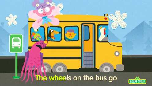Sesame Street Wheels on the Bus with Lyrics  Elmo's Sing-Along