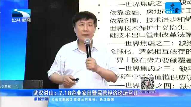 武汉洪山:7.18企业家日暨民营经济论坛召开