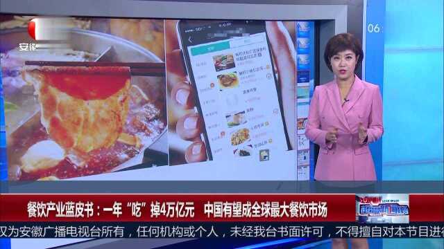 餐饮产业蓝皮书:一年“吃”掉4万亿元 中国有望成全球最大餐饮市场