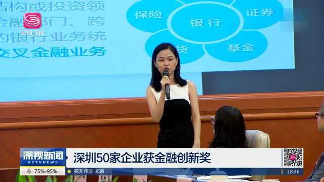 深圳50家企业获金融创新奖