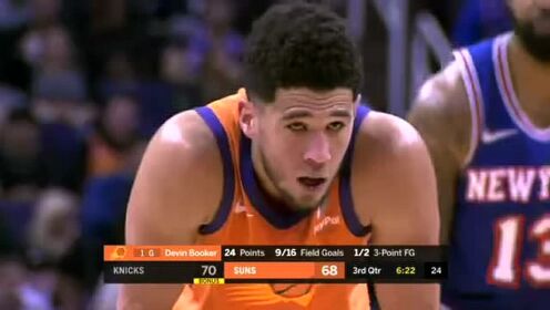 《NBA全场回放》【原声回放】尼克斯vs太阳第3节 乌布雷布克连中三分球