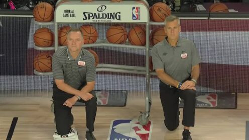 《NBA全场集锦》向种族歧视说不 雷霆掘金球员跪地表示反抗