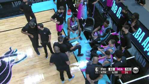 《NBA全场回放》费城vs热火第4节原声解说回放
