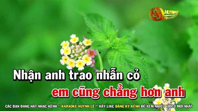 Nhẫn Cỏ Cho Em Karaoke Tone Nữ