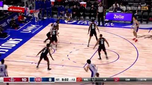 《NBA全场集锦》马修斯点飞防守三分空心入网 克里斯托弗反击三分一箭穿心