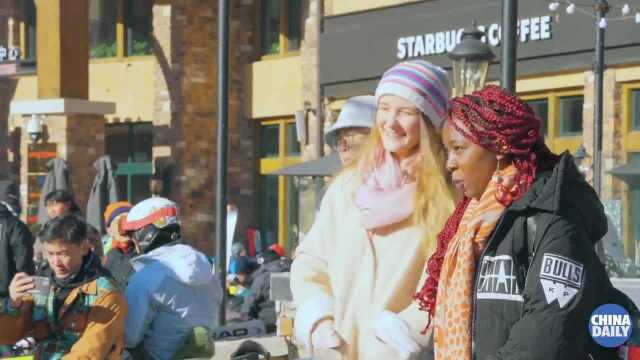 German student enjoys winter in Chongli