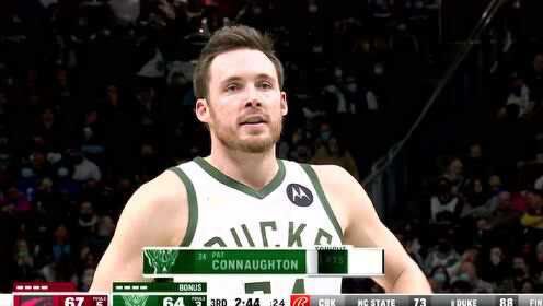 《密尔沃基雄鹿》NBA常规赛：猛龙vs雄鹿第3节中文解说回放