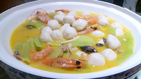 沪太路海鲜小馆,三鲜烩鱼丸