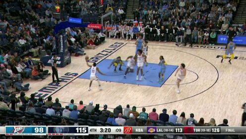 《NBA全场集锦》莫兰特抢断助攻提前庆祝 克拉克篮下重锤点燃全场