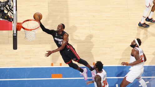 《NBA全场集锦》尼克斯vs热火五佳球 阿德巴约惊天补扣震撼全场